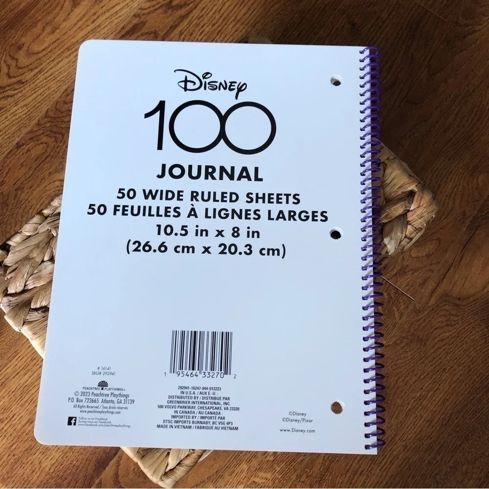 Disney 100 Years Journal 50 Wide Rule Sheets